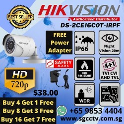 HIKVISION CAMERA PROMOTION WEATHERPROOF DS 2CE16 C0 T IRPF