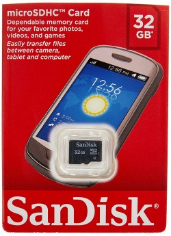 SanDisk 32GB Class 4 microSDHC Flash Memory Card