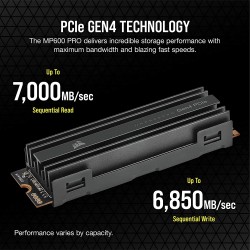 Corsair MP600 PRO M.2 NVMe PCIe Gen4x4 SSD - 2TB