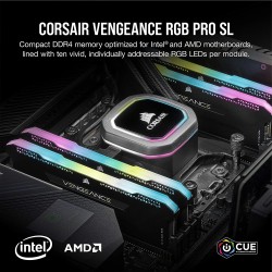 CORSAIR VENGEANCE RGB SL DDR4 3600Mhz C18 Black&White