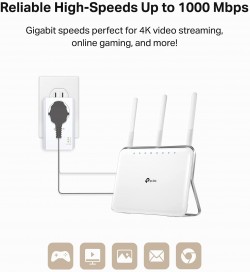 TP-Link TL-PA7017P KIT AV1000 Gigabit Passthrough Powerline