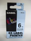 CASIO 6MM BLACK INK CLEAR TAPE