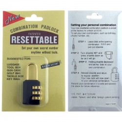 20MM RESETTABLE COMBINATION PADLOCK