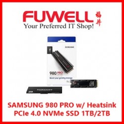 Samsung 980 PRO 1TB NVME M.2 Gen4 SSD with Heatsink