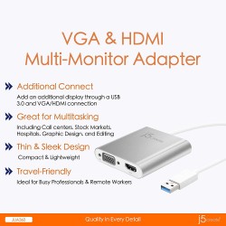 J5CREATE USB3.0 TO HDMI & VGA DUAL DISPLAY ADAPTER JUA360