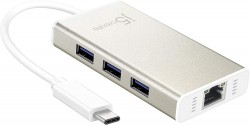 J5CREATE USB TYPE-C GIGABIT ETHERNET & HUB MULTI ADAPTER JCH