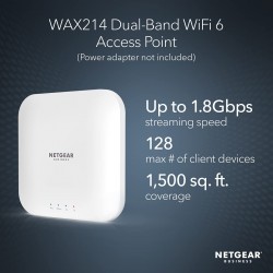 Netgear WAX214-100EUS Wireless Access Point (WAX214) - WiFi