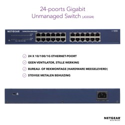 Netgear JGS524-200EUS ProSafe? 24 Port Gigabit Unmanaged Swi