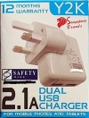 Y2K 2 Port USB Charger White