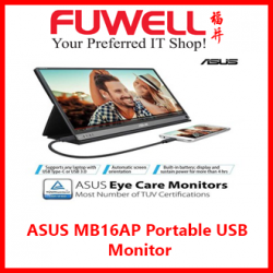 ASUS MB16AP 15.6" IPS USB TYPE?C LED MONITOR W/BATT BUILT-IN