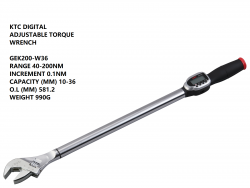 KTC DIGITAL ADJUSTABLE TORQUE WRENCH GEK200-W36