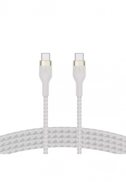 USB-C to USB-C 2.0, SILICONE, 1M, WHT