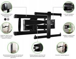 SANUS VLF728 FULL MOTION TV WALL BRACKET 42"-90"