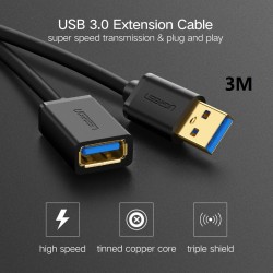 UGREEN 30127 USB3.0 EXTENSION CABLE, 3M