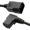 C13 (RIGHT ANGLE) TO C14 EXTENSION POWER CORD, 3M