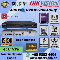 HIKVISION 4-CHANNELS 1U 4 POE 4K NVR