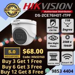 HIKVISION 16-CH 1080P 1U H.265 ACUSENSE DVR 2 HDD SLOTS