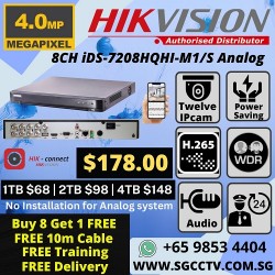 HIKVISION 4-CH1080P 1U H.265 ACUSENSE DVR iDS-7204HQHI-M1/S