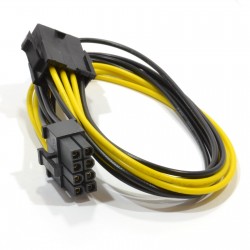 SILVERSTONE PCIE 8P PSU EXT CABLE-YELLOW SST-PP07-PCIBG