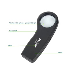 PRO'S KIT MA-022 7.5X HANDHELD MAGNIFIER WITH LED AND UV