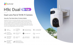 EZVIZ H9C DUAL LENS 3K 5MP+5MP INDOOR/OUTDOOR PTZ CAMERA