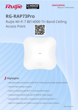 RUIJIE  ACCESS POINT WIFI 7 ROUTER PROMOTION RG-RAP73PRO