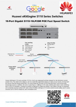 HUAWEI SWITCH 16-Port Gigabit S110-16LP2SR POE Fast Speed Sw