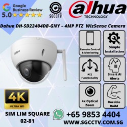 DAHUA 4MP 4X-ZOOM DH-SD22404DB-GNY Starlight WizSense PTZ Ca