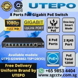 UTP 8-Port PoE Switch UTP3-GSW0802-TSP120 8×PoE Ports
