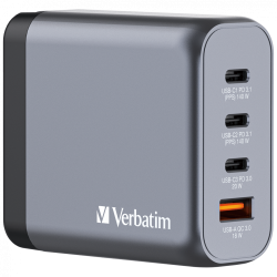 Verbatim GaN Charger 4 Port 140W USB A/C (EU/UK/US) VM32203
