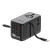 Verbatim Charge 'n' Travel GaN III Travel Adapter 70W 2 Cabl
