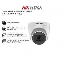 HIKVISION DS-2CE76H0T-ITPF 2.8MM 2K 5MP DOME CAMERA.