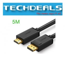 Ugreen10204 DP Male to HDMI Male Cable 5mtr Black (DP101-102