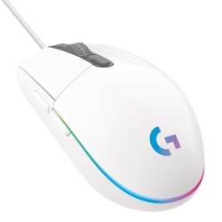 Logitech G203 Wired USB Gaming Mouse with Lightsync - White 