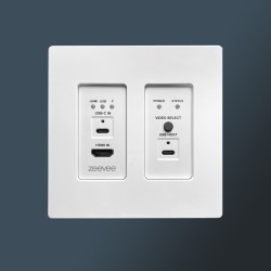 ZeeVee ZUHD60-1WE  ZyPerUHD60, HDMI 2.0 input Wall Plate Enc