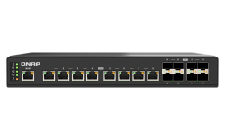QNAP QSW-IM3216-8S8T, fan less industrial design, 8 ports 10