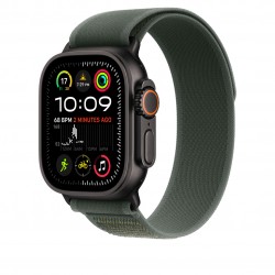 APPLE MYQ33FE/A 49mm Green Trail?Loop?-?S/M - Black Titanium