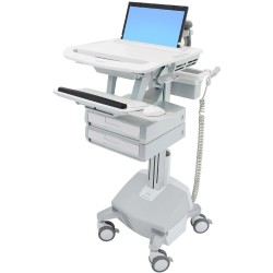 Ergotron SV44-1122-4 StyleView Laptop Cart, LiFe Powered, 2 