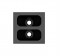 kramer-mcp-2-black-pass-through-module-with-2-holes-19948