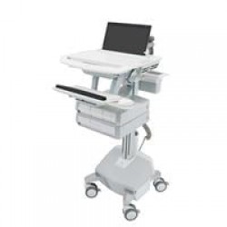 Ergotron SV44-1142-5 StyleView Laptop Cart, LiFe Powered, 4 