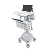 Ergotron SV44-1192-2 StyleView Laptop Cart, LiFe Powered, 9 