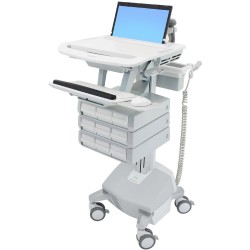 Ergotron SV44-1192-B StyleView Laptop Cart, LiFe Powered, 9 