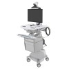 Ergotron SV44-1242-5 StyleView Cart with LCD Arm, LiFe Power