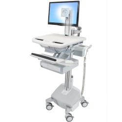 Ergotron SV44-1312-1 StyleView Cart with LCD Pivot, LiFe Pow