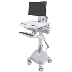 Ergotron SV44-1322-4 StyleView Cart with LCD Pivot, LiFe Pow
