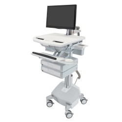 Ergotron SV44-13C2-4 StyleView Cart with LCD Pivot, LiFe Pow