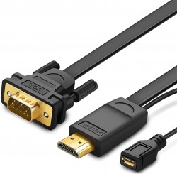 UGREEN MM101-30449 HDMI Male To VGA Male converter round cab